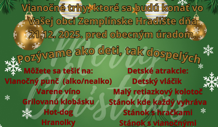 Fotka - Pozvánka na Vianočné trhy